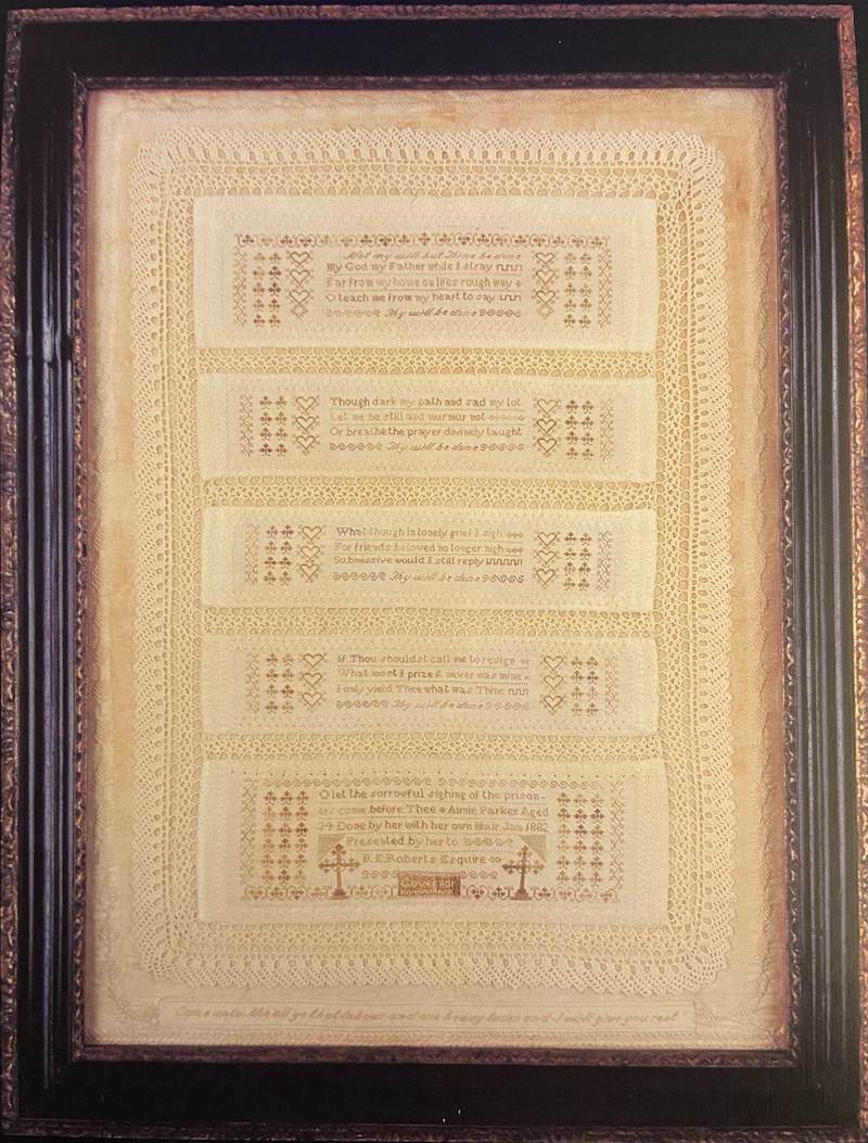 Annie Parker’s hairwork sampler © Witney Antiques.