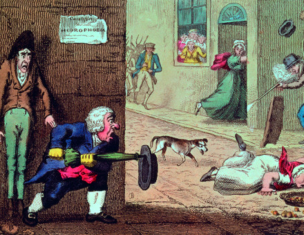 ‘Mad Dog’, hand-coloured engraving, 1826.