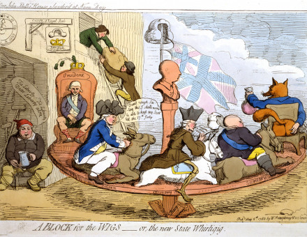 A Block for the Wigs, by the caricaturist James Gillray, 1783.