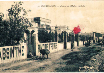 A postcard from Casablanca, with an advertisment for absinthe, undated. 