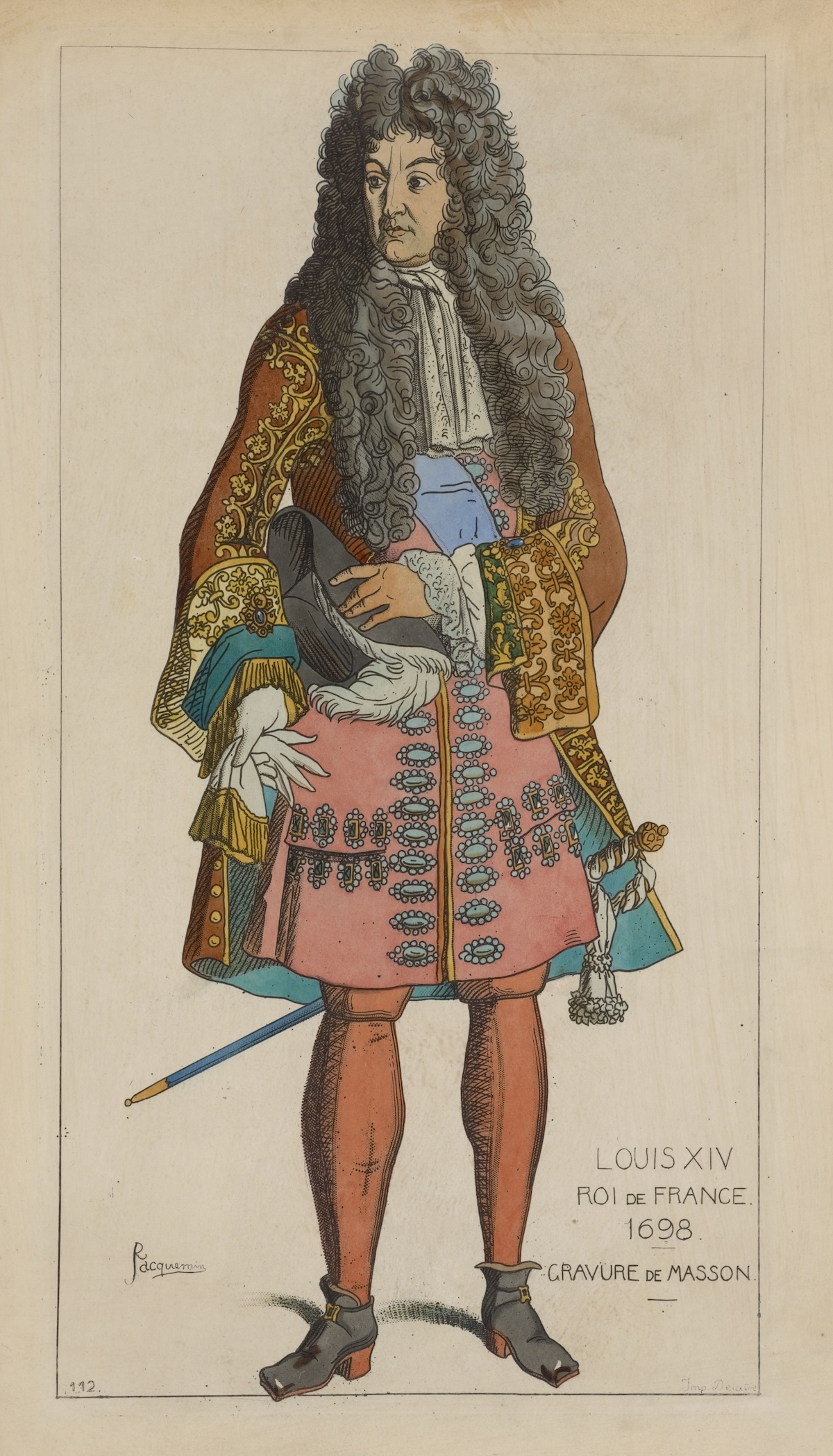 Louis XIV, illustration, French, c.1869. New York Public Library. Public Domain.