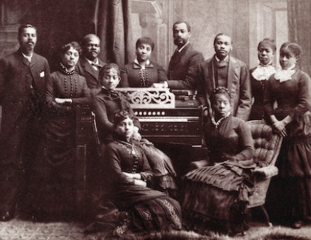 The Fisk Jubilee Singers, photograph by James Wallace Black, 1872. National Museum of African American History & Culture, Smithsonian Institution. Public Domain.