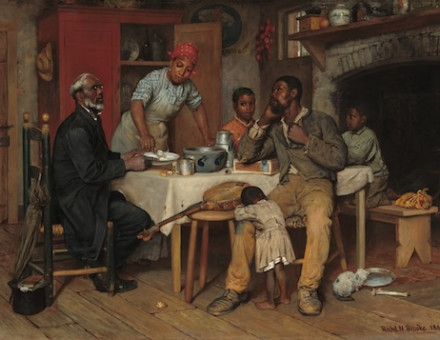 ‘A Pastoral Visit‘, by Richard Norris Brooke, 1881. National Gallery of Art. Public Domain.