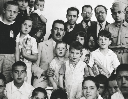 Mexican president Lázaro Cárdenas with some of the ‘Niños de Morelia’ escaping Franco’s Spain, Mexico City, 1937. Bettman/Getty Images.