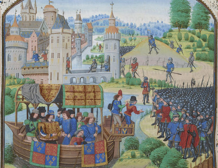 Richard II meeting with the rebels of the Peasants' Revolt of 1381.