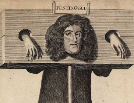 Titus Oates in the pillory, 1685.