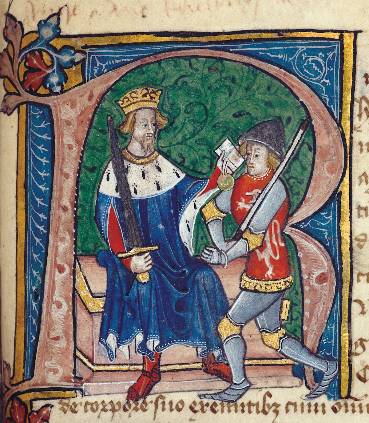 Richard II and Thomas Mowbray, from Jean Froissart’s Chronicles, 15th century. British Library/Bridgeman Images.