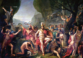 Jacques-Louis David Leonidas at Thermopylae, 480 BC (1814), Louvre, Paris.